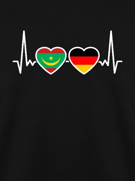 Mauritania Germany Heartbeat Flag