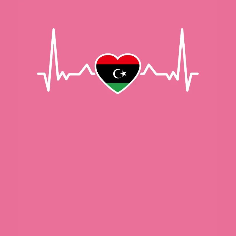 Libye Heartbeat Drapeau libyen Libyen