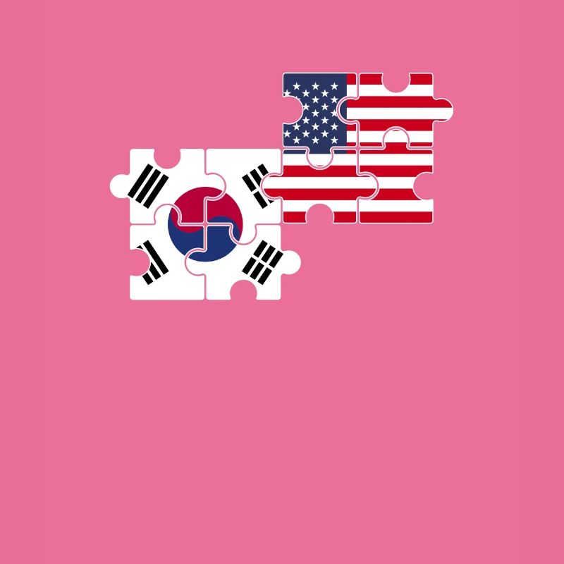 Corée du Sud, États-Unis, drapeau, Américain, Coréen