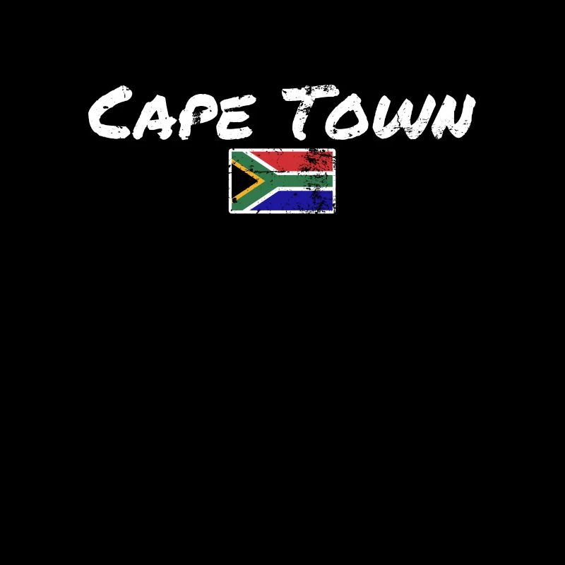 Cape Town Vintage Afrique du Sud drapeau sud-africain