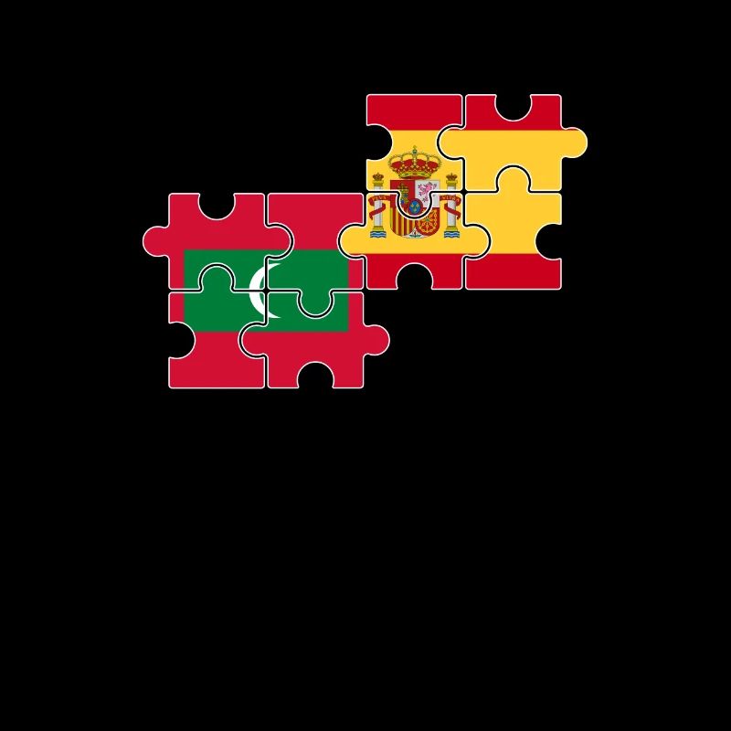 Malediven Spanien Flagge Spanisch Malediver