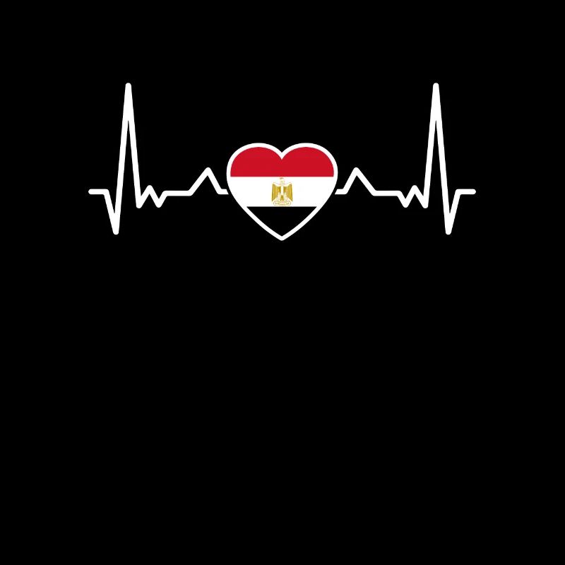 Egypte Heartbeat Drapeau égyptien Egyptien