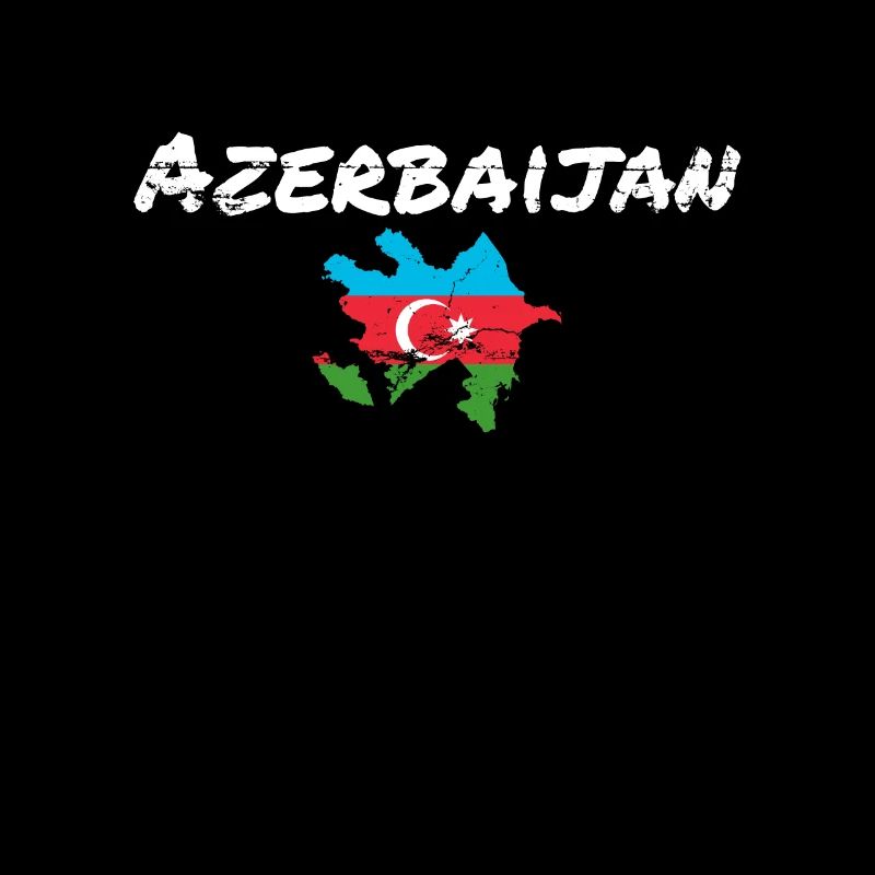 Azerbaïdjan Vintage carte drapeau de l’Azerbaïdjan