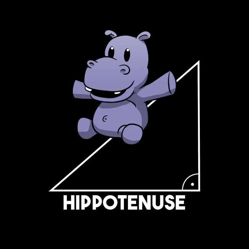 Hippotenuse Mathematik Lehrer Pythagoras Nilpferd