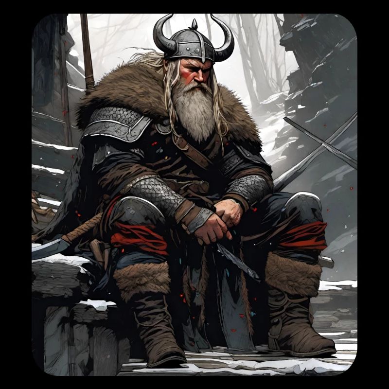 Fier guerrier viking germanique