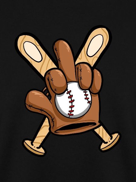 Baseballspieler Baseball Handschuh Mittelfinger