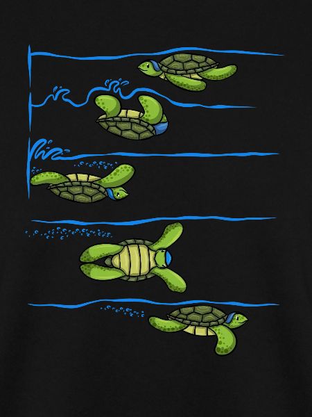 Schwimmer drehen Turtle Swim