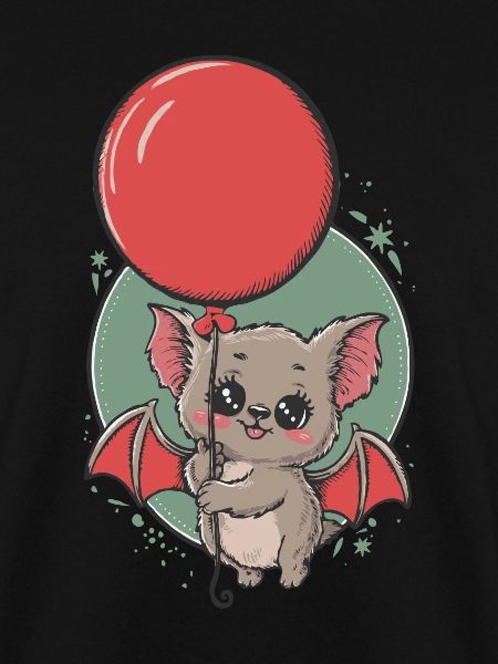 Süße Fledermaus mit Luftballon