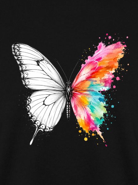 Aquarell-Schmetterling mit Tinte