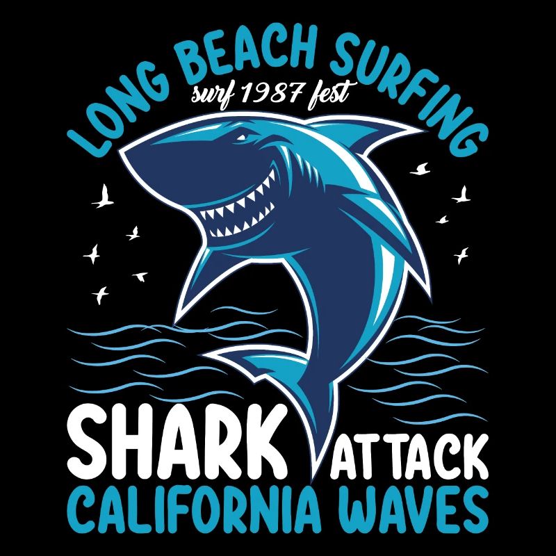 Long Beach Surfing Shark Attack California Waves