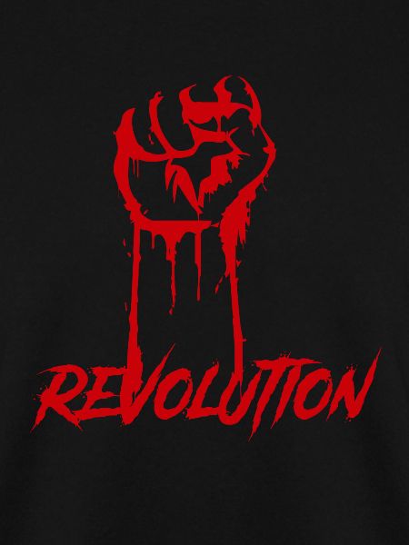 Revolution erhobene faust rot