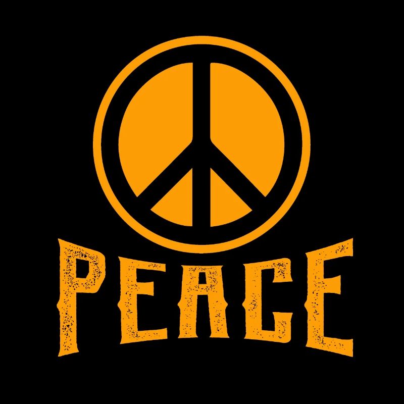 Peace Zeichen in orange