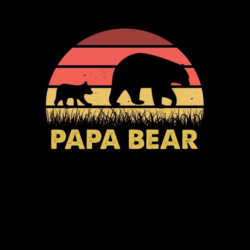 Vintage Papa Ours Bébé Ours Rétro Ours