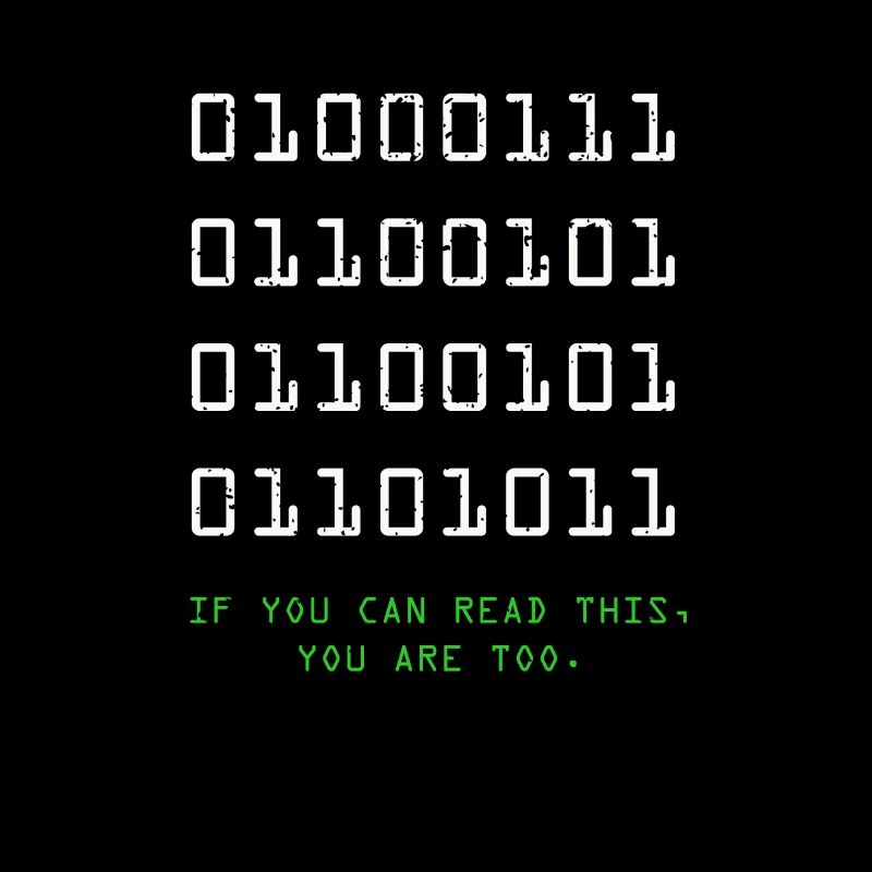Geek Computer Nerd Binary Code IT Drôle programmeur