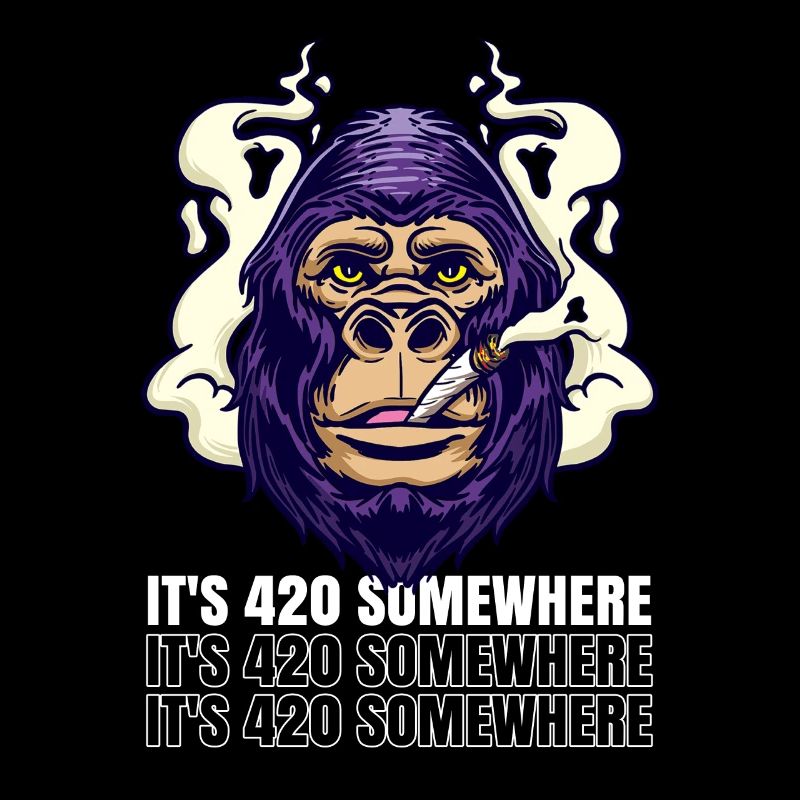 It's 420 Somewhere Cannabis Weed Smoking THC Ganja