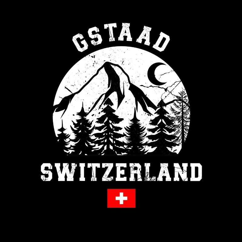Gstaad Ski Resort Schweizer Alpen Souvenir