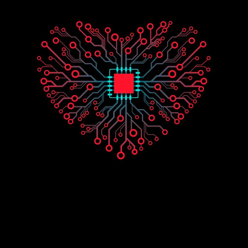 Herz der Technik Nerd Leben Computer IT Prozessor
