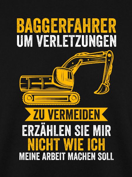 Baggerfahrer Job Baumaschine Geschenk