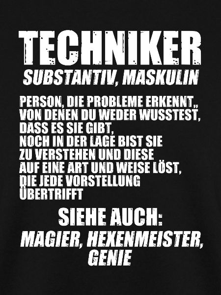 Techniker Beruf Technik Geschenk