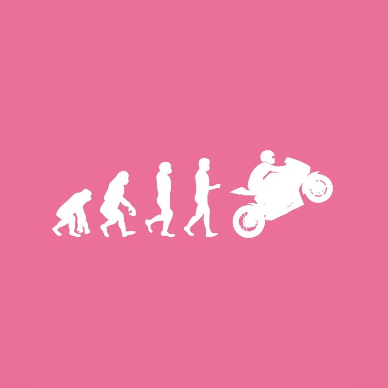 Evolution Motorrad Biker Mopped Motorradfahrer