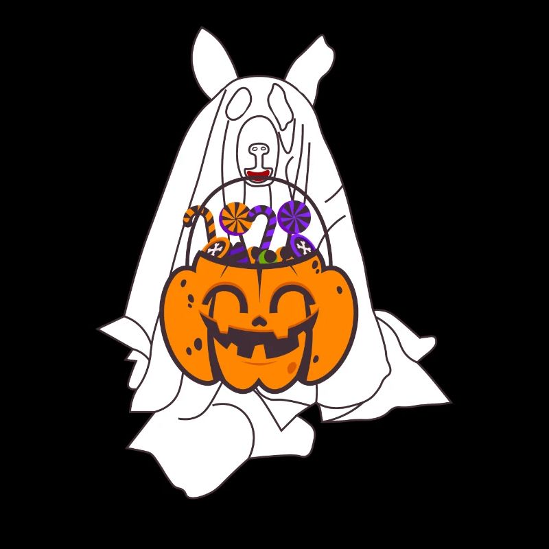 Husky Geist Kürbislaterne Halloween