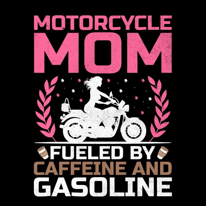Motorrad-Mutter Angetrieben von Koffein Und Benzin Bik
