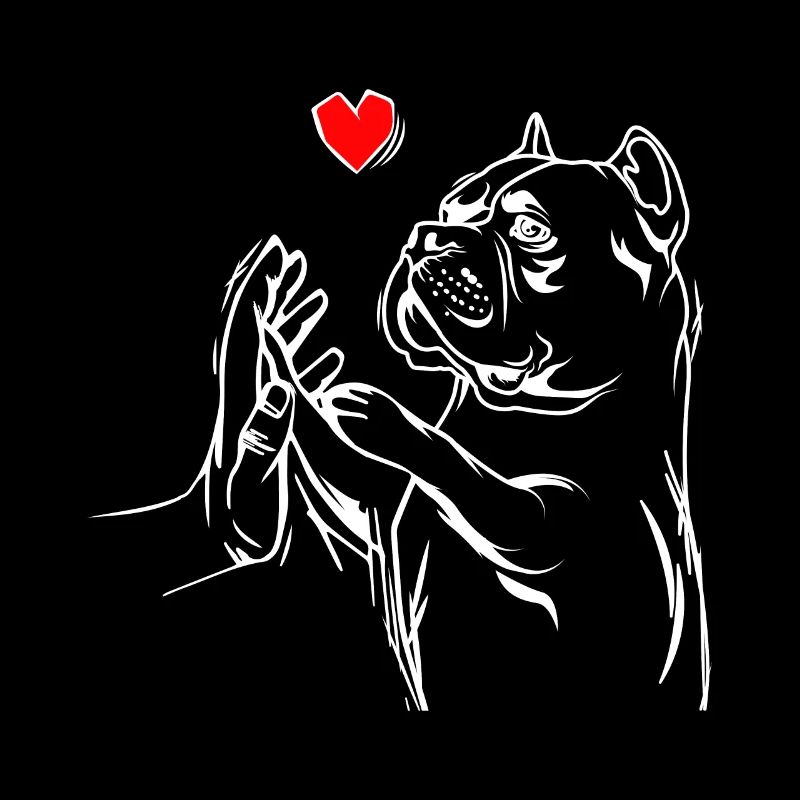 American Bully aime les chiens maîtresse