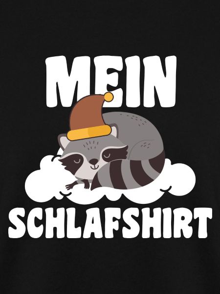Schlafanzug Waschbär Schlafshirt Geschenk