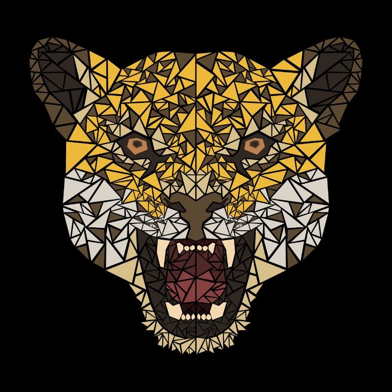 Leopard - Polygon Motiv - Geometrisch - Geschenk