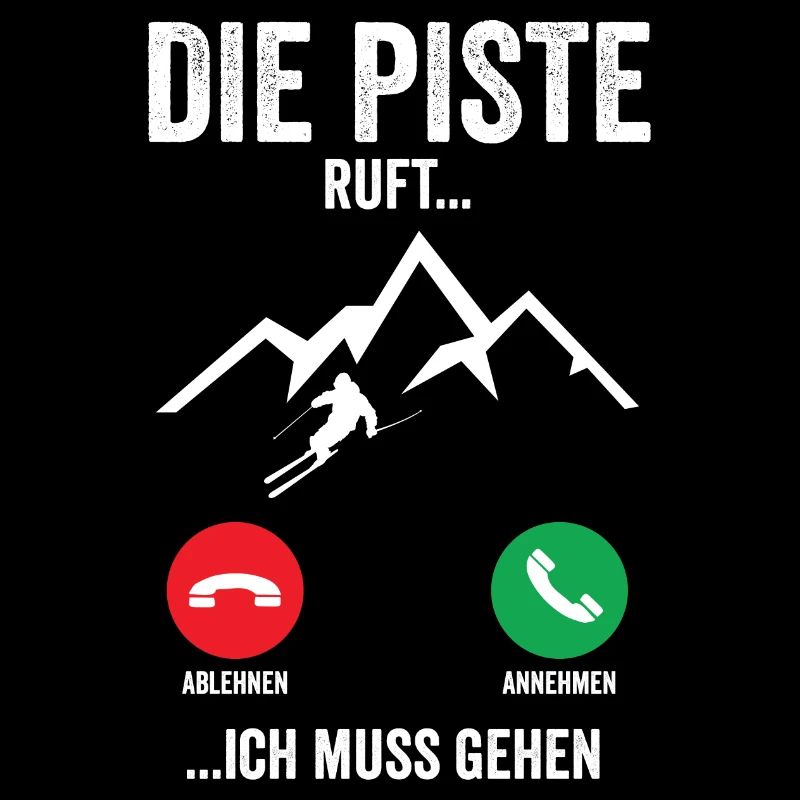 Skifahrer Skipiste ruft an