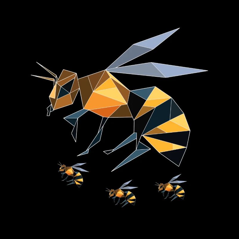 Origami abeille guêpe bourdon cristal insecte