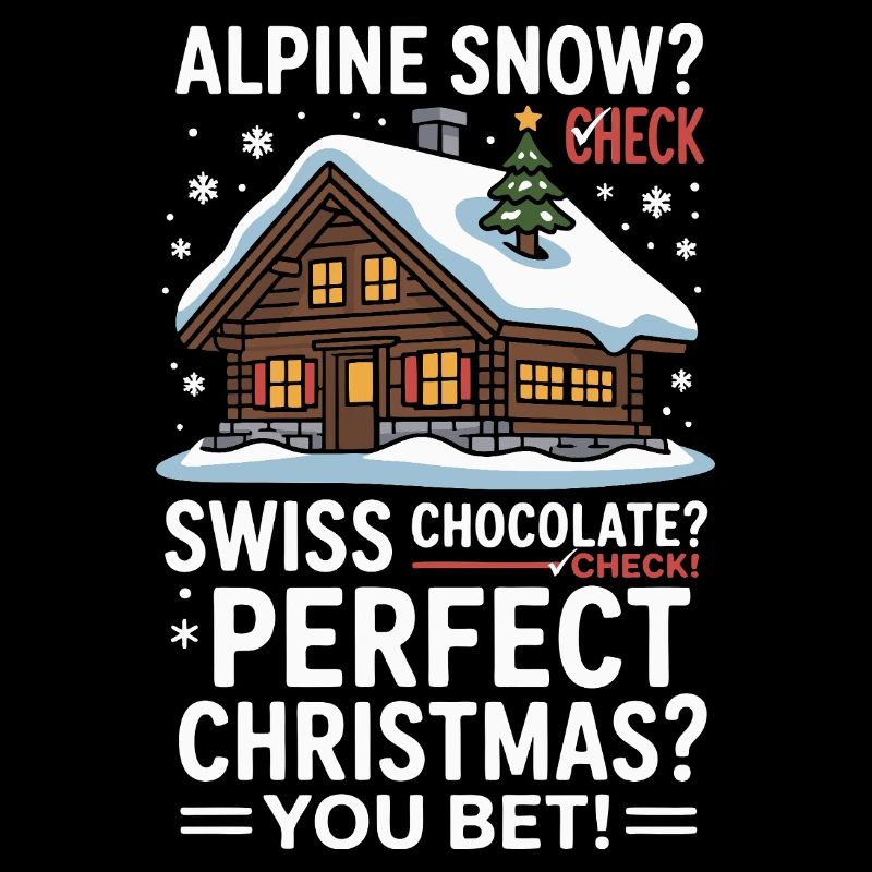 Alpine Chalet Christmas with Snow and Chocolate