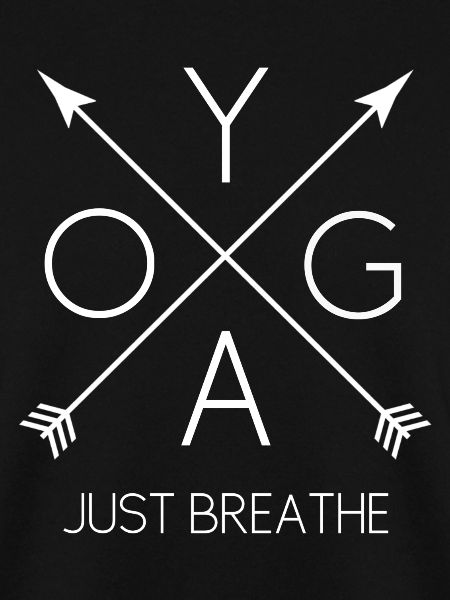 YOGA Just Breathe white