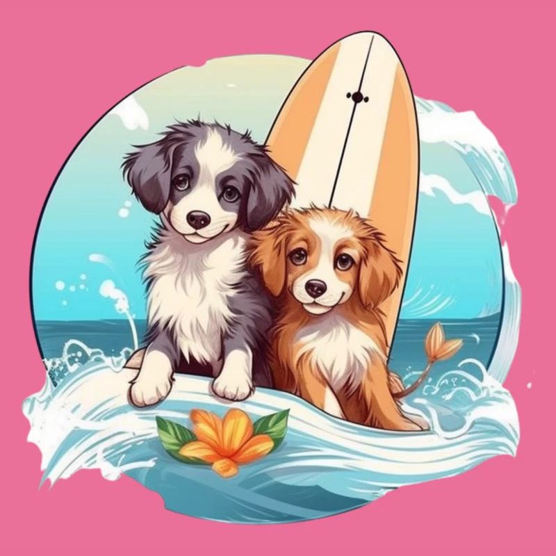 Zwei Surfhunde