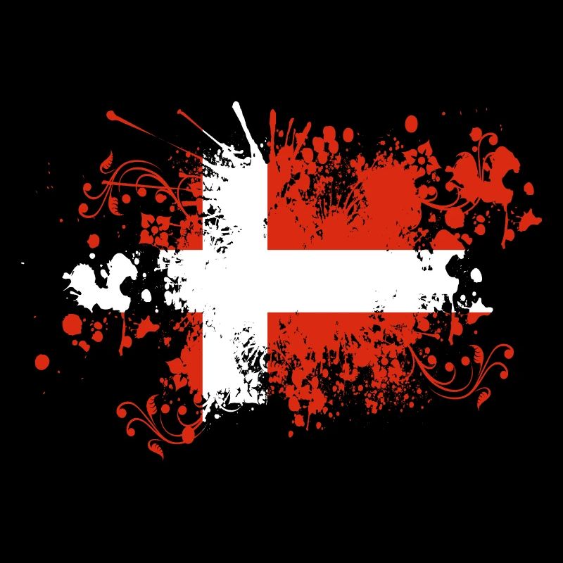 Drapeau du Danemark Brosse Copenhague éclaboussures de peinture DK