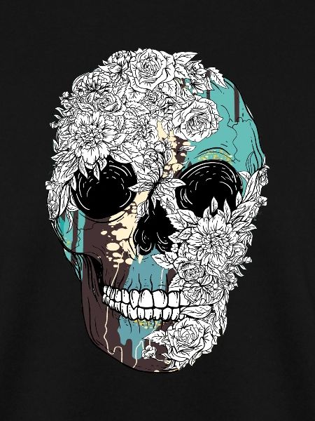 Stylish skull - mint