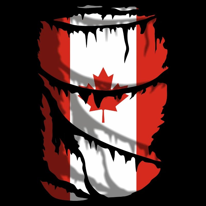 Flag of Canada, with broken fabric effect