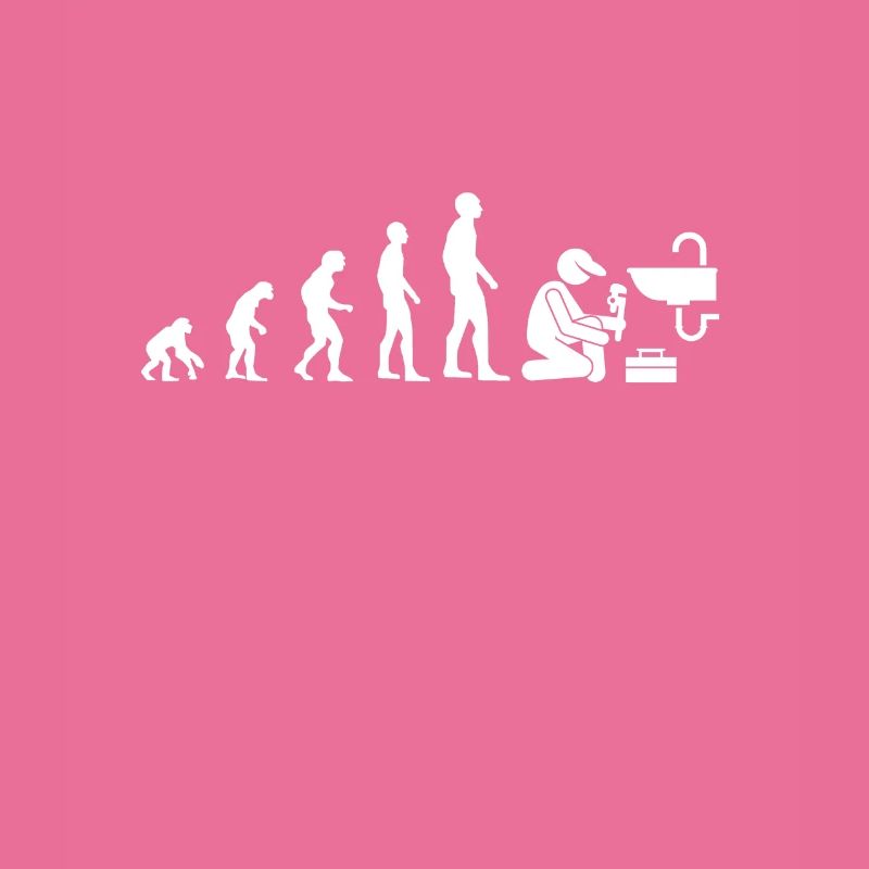 Evolution Klempner Humor Klempner Mann lustig