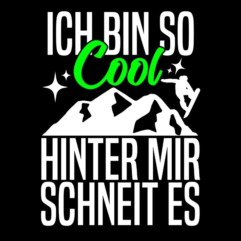 Ich bin so cool hinter mit schneit es