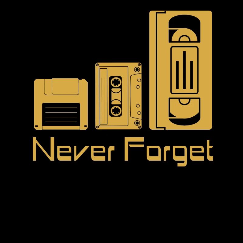 Never forget disk VHS floppy disc cartridge