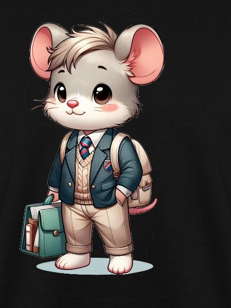Cute Schoolboy Mouse