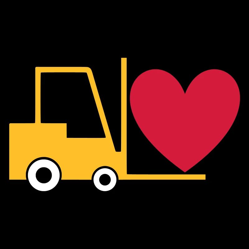 ★ Design colors changeable ★ Forklift with heart