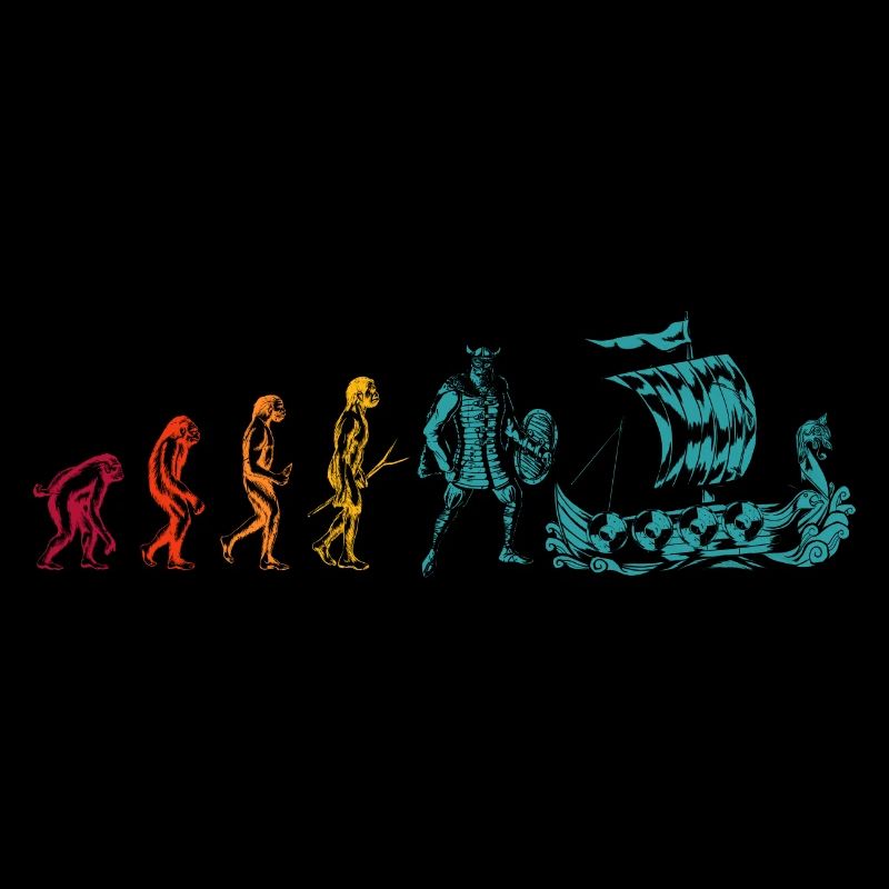 Evolution Mittelalter Geschenk für Wikinger Liebha