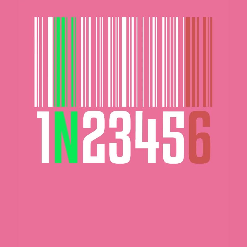 1N23456 Motorradschaltung One Down Five Up Barcode