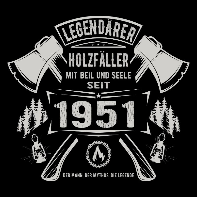 Legendärer Holzfäller Geboren 1951 Geschenk