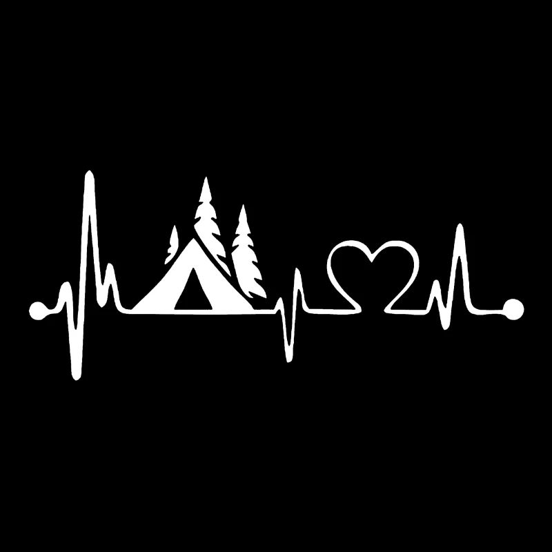 Camping Herzschlag-Shirt
