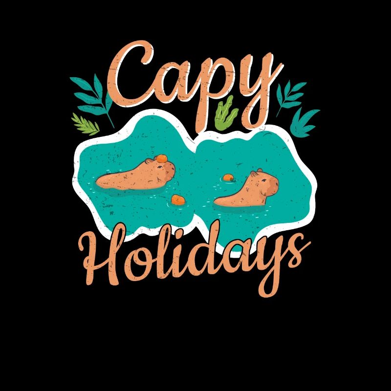 Happy Holidays Jeu de mots amusants Capybara pour