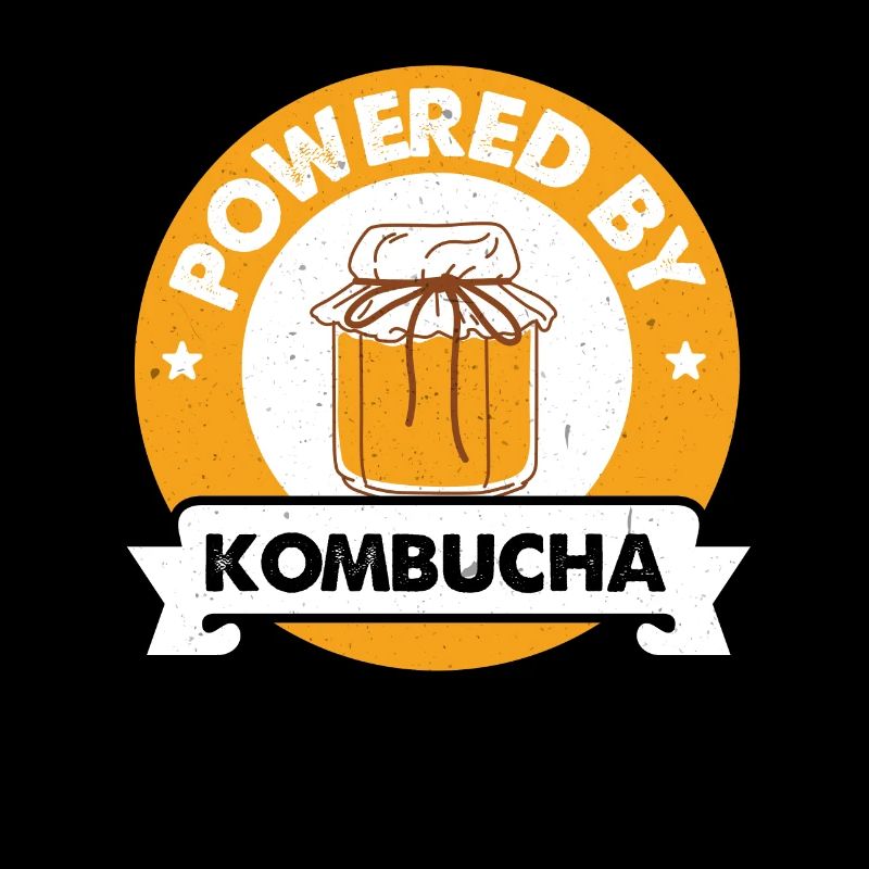 Kombucha - Powered By Kombucha Scoby Tee Geschenk