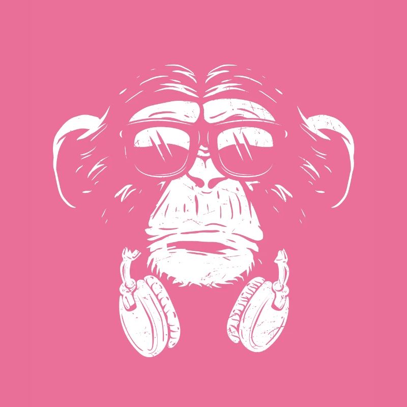 Monkey Cooler Affe DJ Kopfhörer Geschenkidee Party