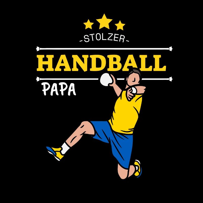 Stolzer Handball Papa Bier lustiges Geschenk Vater